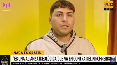 Hernán Jalú y el objetivo de la alianza PRO-LLA: "va en contra del kirchnerismo, a favor de la gente"
