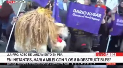 El kubarismo captó todas las miradas en el acto de lanzamiento de La Libertad Avanza en La Plata