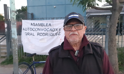 Actividad en la estación de Gral Rodríguez contra la reforma laboral