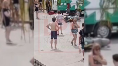 Fuerte accidente de Navidad: un motociclista y una menor de edad resultaron heridos