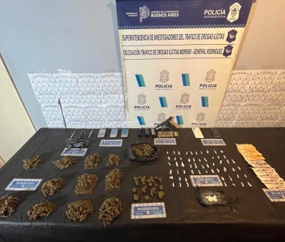 Desarticularon otra banda narco en Gral Rodríguez: tres allanamientos, dos detenidos y droga lista para vender
