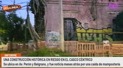Peligro en pleno centro: una hist&oacute;rica esquina se cae a pedazos y preocupa a vecinos