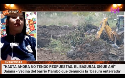 Vecina de Marab&oacute; insiste con la situaci&oacute;n ambiental del basural que hizo el municipio y la situaci&oacute;n del arroyo