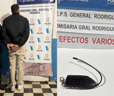 Informaron el arresto de un delincuente que usaba inhibidor para robar en vehículos