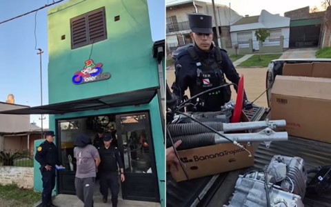 Video: lo detuvieron en Entre Ríos desarmando una moto robada en Gral Rodríguez