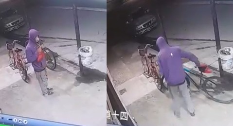 Robó una bicicleta afuera de un supermercado chino de barrio Bicentenario y quedó filmado