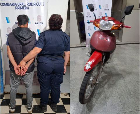 Fue detenido por circular en una moto robada, pero se investigan otros dos delitos más graves