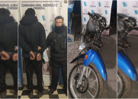 Comunicaron la detención de otro delincuente con una moto robada: cómo lo descubrieron