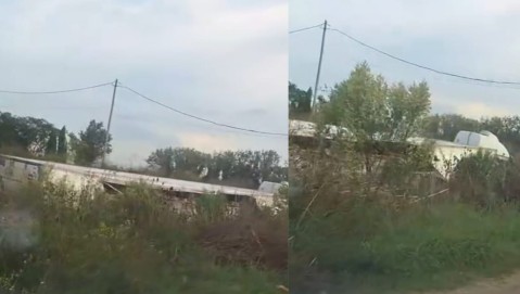 Camión volcó en cercanías del cruce de Ruta 6 y Ruta 7