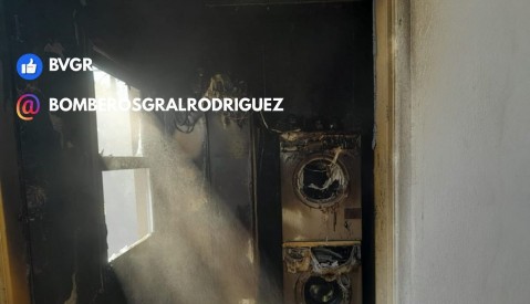 Se incendió parcialmente una vivienda en el fondo del barrio Güemes