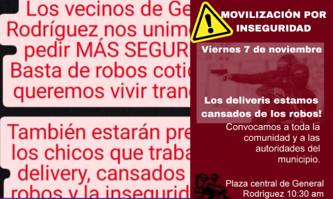 Circula otra posible movilización de autoconvocados por hechos de inseguridad
