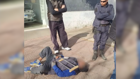 Una escena que despertó preocupación a varios transeúntes en una avenida céntrica el último domingo
