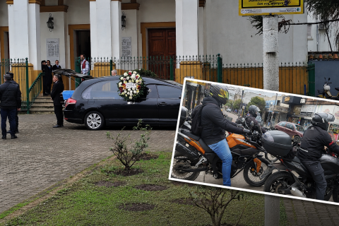 Video: multitudinaria despedida a un polic&iacute;a rodriguense que muri&oacute; en un tr&aacute;gico accidente vial