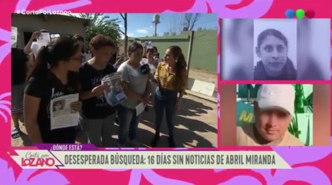 Video: la desesperante búsqueda de Abril Miranda llegó a los medios nacionales
