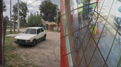 Dos robos en videos: una bicicleta en un descuido y un Fiat 147 "levantado" del centro