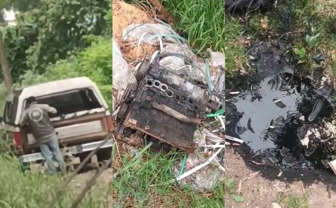 Vecino registró cómo volvieron a arrojar basura en el monte del Hospital