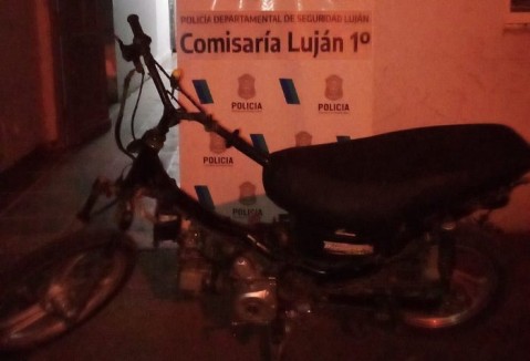 Menor de edad aprehendido en Luján con una moto robada en General Rodríguez días atrás