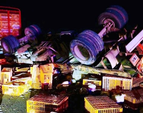 Nuevamente un chofer rodriguense involucrado en el vuelco de un camión: en dónde y qué llevaba