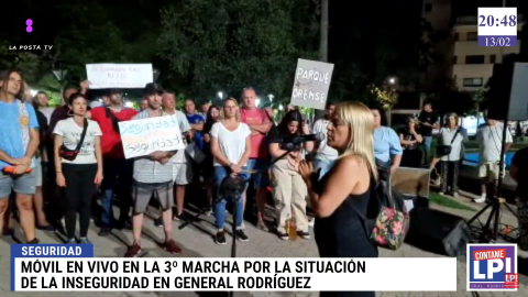 3ª marcha por inseguridad en Gral. Rodríguez: más reclamos al Estado y llamado a movilización para el 1º de marzo