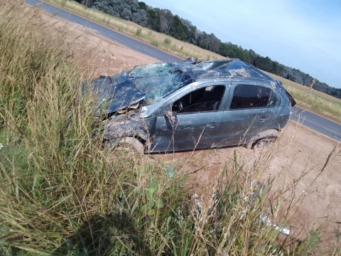 Mujer rodriguense fue hospitalizada tras protagonizar un accidente vial en una localidad cercana
