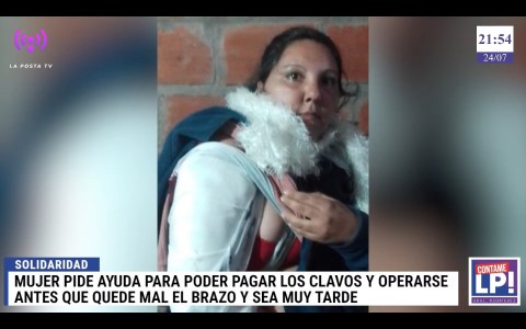 Mujer pide ayuda para poder pagar los clavos y operarse antes que quede mal su brazo y sea muy tarde