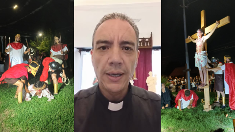 Se realiz&oacute; el V&iacute;a Crucis viviente y el Padre Alejandro Trobo expres&oacute; su emoci&oacute;n al respecto