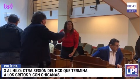 Tres al hilo: el video de otra sesión del HCD que termina a los gritos y con chicanas