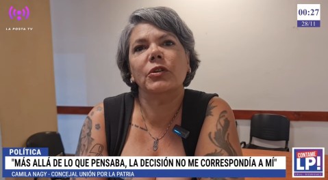 Una cambiadísima Camila Nagy se mostró arrepentida de la interna que generó y dejó la banca pidiendo disculpas a Mauro García