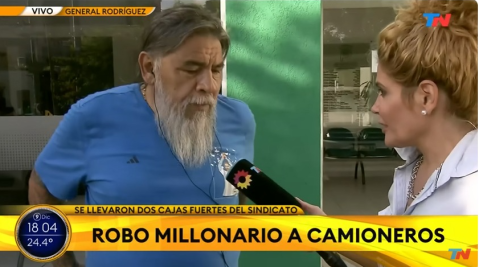 Pablo Osuna desmintió los exorbitantes montos de dinero que robaron de las sedes de Camioneros en Gral. Rodríguez