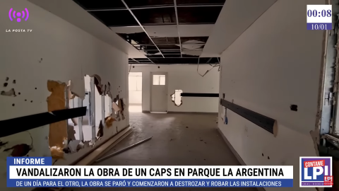 Vandalizaron y robaron dentro de la obra de un CAPS en Parque La Argentina: estaba “abandonada”