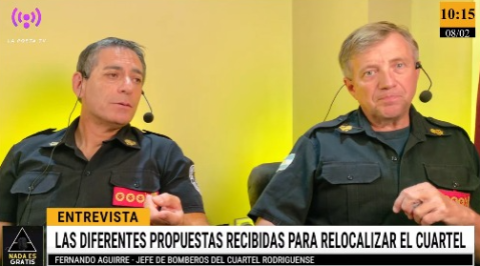 Las autoridades de Bomberos de Gral. Rodríguez hablaron sobre el nuevo espacio que les ofreció el Municipio