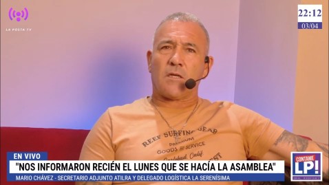 Mario Chávez fustigó a Heber Ríos tras la asamblea de ATILRA: “Es un tipo sin escrúpulos, muy ambicioso”
