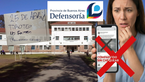 Defensor&iacute;a del Pueblo: "No viralizar es una forma de cuidarnos y quitarle fuerza a conductas que desestabilizan la comunidad"