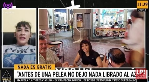En el Día de la Mujer, Marcela ‘La Tigresa’ Acuña palpitó su retiro del boxeo en ‘Nada es Gratis TV’