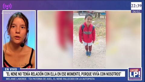 “Su falta de amor mató a Axel”: el crudo testimonio de la tía del nene que perdió la vida en la Autopista