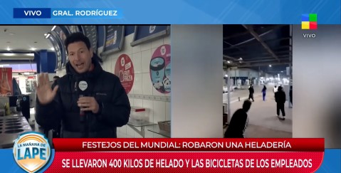 La barbarie post Mundial en el distrito lleg&oacute; a las pantallas de la TV nacional