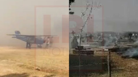 Dos enormes incendios forestales: uno afectó los hangares del Aeroclub y otro quemó el cementerio del Hospital Sommer