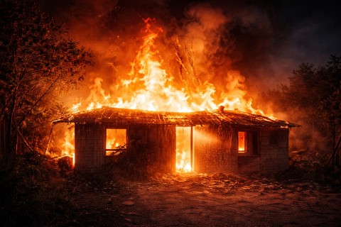 Ardi&oacute; una casilla en Villa Vengochea: hubo p&eacute;rdidas materiales totales