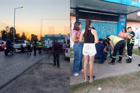 Accidente entre un colectivo y un peatón adolescente en la Ruta 7