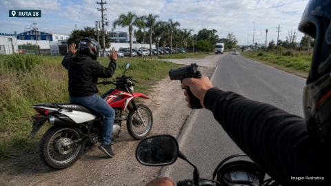 Vecino de San Miguel fue asaltado a punta de pistola en plena ruta 28