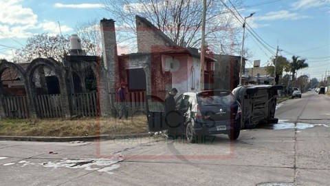 Zona sur: choque con vuelco y dos heridos en la mañana del domingo