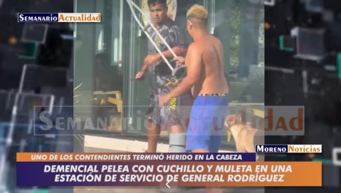 Video: demencial pelea en una estación de servicio de General Rodríguez terminó con un herido