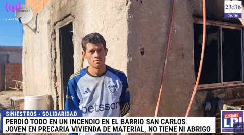 Video: la angustiante situación de un joven padre que perdió todo en un incendio
