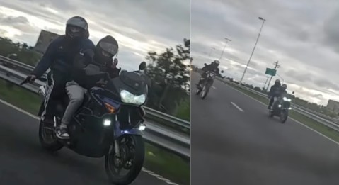 Video viral muestra cómo roban motochorros en el Acceso Oeste entre Luján, Gral. Rodríguez y Moreno