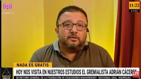 Adrián Cáceres puso en duda las condiciones de las escuelas antes del inicio del ciclo lectivo 2025