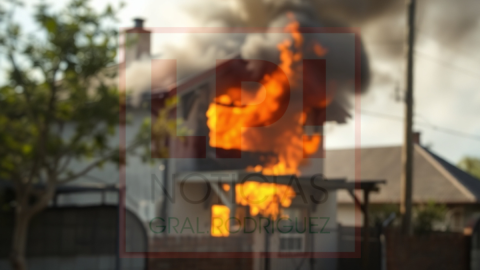 Principio de incendio en barrio Altos del Oeste terminó con una mujer hospitalizada