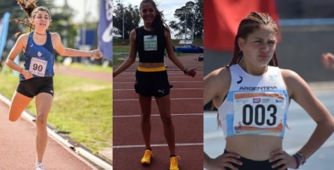 Las atletas Malena Bustamante y Delfina y Celeste Molina arrancaron su participación en el Sudamericano U18