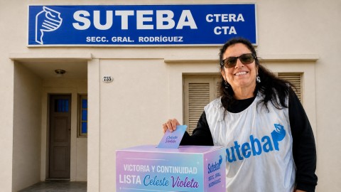 Pareja elecci&oacute;n en SUTEBA que termina en continuidad pero nueva secretaria