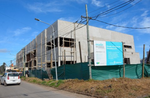 Avances en la construcción del nuevo edificio de la Escuela Secundaria Nº 6