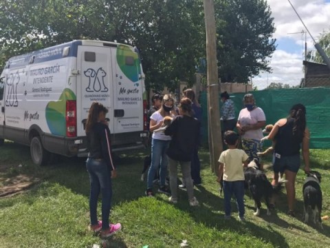 Campaña de vacunación antirrábica para perros y gatos en el barrio Parque Granaderos